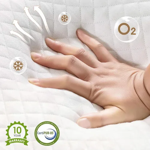 Miniatura 4 de JEEKEA Colchón de tamaño matrimonial, colchón híbrido de resortes interiores de 10 pulgadas en una caja con espuma viscoelástica para aliviar