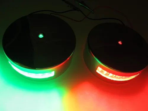 Miniatura 6 de Pactrade Marine Luz de navegación horizontal SS304 LED Verde Estribor Puerto Rojo
