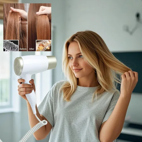 Miniatura 3 de Secador de pelo montado en la pared para baño, secador profesional de 110 V con motor de secado rápido, secador de pelo resistente para montaje