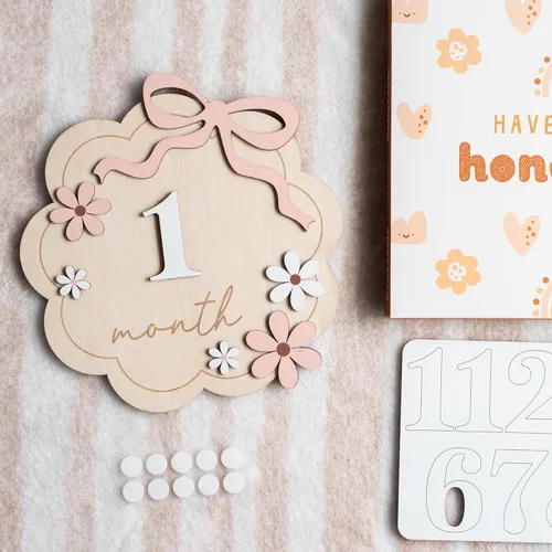 Miniatura 5 de Señal de hito mensual para bebé, hito mensual del bebé de 1 a 12, hito del mes para bebé, hito del mes del bebé, accesorios de fotografía para B11