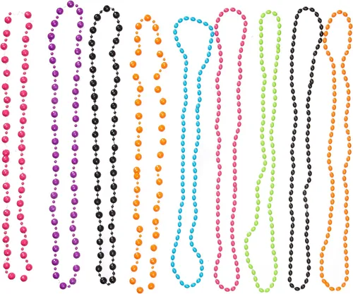 Miniatura 4 de Amscan Cuentas de plástico retro para fiesta, 30 pulgadas, accesorio vibrante para disfraz, mejor accesorio de cabina de fotos y recuerdo de fiesta