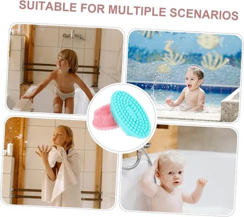 Miniatura 7 de 2 cepillos de baño de silicona de doble cara exfoliante suave para niños y niñas adultos para entrenamiento sensorial que promueve la unión