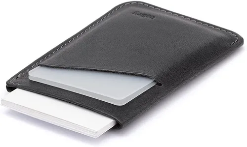 Miniatura 5 de Bellroy Funda para tarjetas, cartera delgada de cuero (máx. 8 tarjetas y billetes), Carbón cobalto