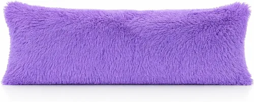 Miniatura 6 de Reafort Juego de 2 fundas de almohada estándar de pelo largo de lujo, piel sintética de 20 x 26 pulgadas con cierre de sobre