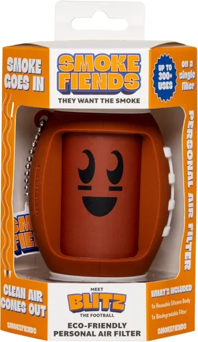 Smoke Fiends Filtro de aire personal portátil y ecológico | Discreta HEPA y filtración de carbono | Biodegradable y hasta más de 300 usos | Diseño