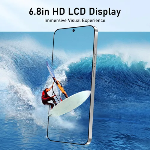 Miniatura 3 de Teléfono desbloqueado I25 Ultra 8-core 8GB+256GB Teléfono celular 6.8 pulgadas Pantalla HD 50MP+24MP Cámara 6800 mAh Batería extra grande 4G Dual