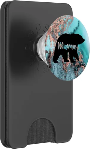 Miniatura 7 de Teal Rose Mama Bear Watercolor PopSockets - Agarre y soporte para teléfonos y tabletas