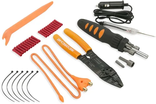 Scosche TK12A Kit completo de herramientas estéreo para automóvil, juego de instalación de audio profesional para automóvil con destornillador de