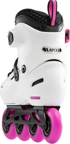 Miniatura 3 de Rollerblade Apex Junior - Patín en línea ajustable para fitness, Blanco/Rosa