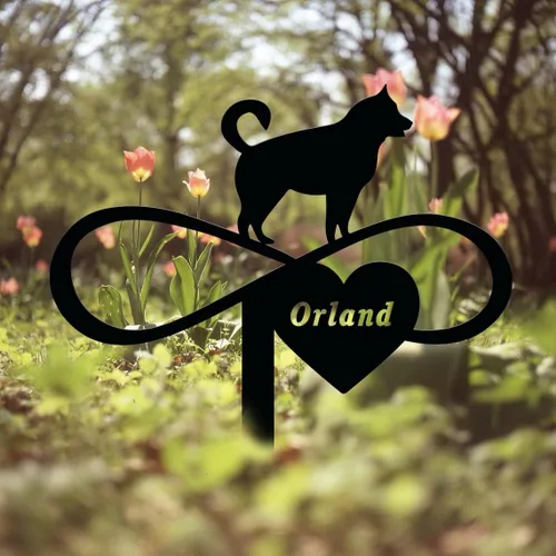 Miniatura 6 de Estaca de jardín para perro Shih Tzu personalizada con corazón, recuerdo de mascotas, corazón infinito, regalo para los amantes de los perros Shih