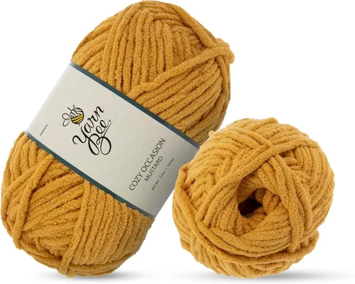 Miniatura 28 de Hilo Yarn Bee súper voluminoso para crochet y tejer – Rollo suave – 92,4 metros de hilo 100% poliéster para crochet, mantas, sombreros y más