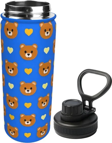 Miniatura 2 de Bear Llove Insulated Stainless Steel Kettle Print Funny Water Bottle Insulated Ideal for Sports and Travel