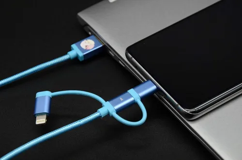 Miniatura 3 de BTS Cables de caracteres TinyTAN 3 en 1 Cable_JIN (USB-A a USB-C, Micro USB, cable certificado MFI) Compatible con Android, Galaxy Series, iPhone