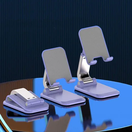 Miniatura 7 de VALINK Soporte de teléfono celular para escritorio ajustable en ángulo de altura Soporte de teléfono de metal de aluminio resistente, soporte Negro