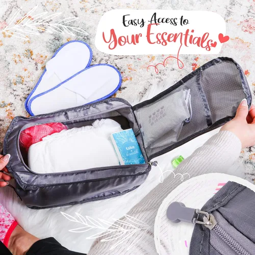 Miniatura 7 de Bolsas de hospital para el trabajo de parto y el parto, bolsa de hospital de maternidad para embarazo, esenciales para mamá, juego de ropa