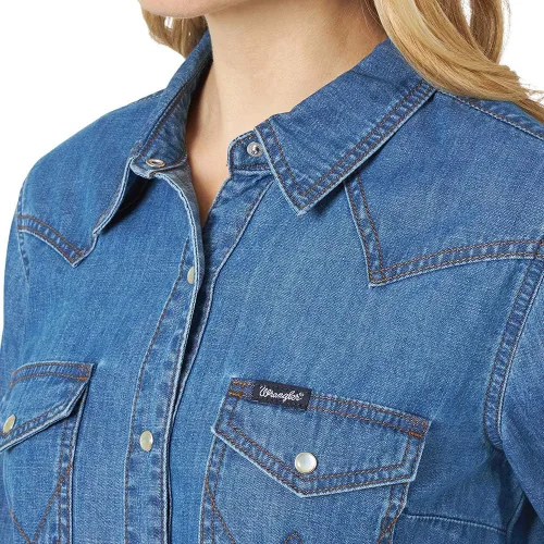 Miniatura 2 de Wrangler Camisa retro de manga larga para mujer
