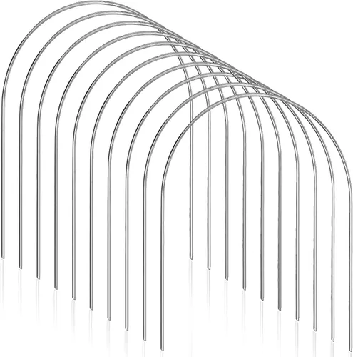 Juego de 10 Wickets de repuesto para aros de metal de croquet con revestimiento galvanizado y plástico para patio trasero familiar juego al aire