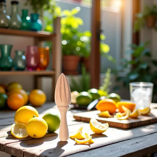 Miniatura 6 de Exprimidor de cítricos de madera y limón – Exprimidor manual manual de cítricos/naranja Herramienta exprimidora de frutas portátil para el hogar