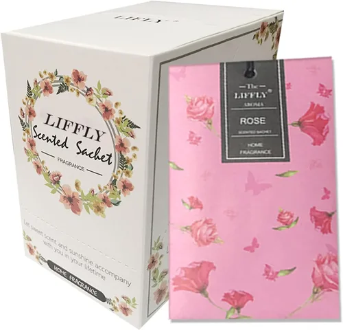 Miniatura 14 de 13 sobres perfumados para cajones y armarios, 14 paquetes de lavanda, rosa, jazmín, océano, vainilla, sándalo, lino fresco, cerezo, lila, eucalipto