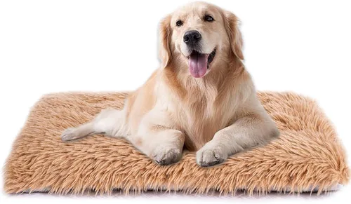 Miniatura 9 de Cama lavable a máquina, almohadilla de felpa de lujo para perros y gatos, tapete inferior antideslizante para perrera, camas peludas para razas