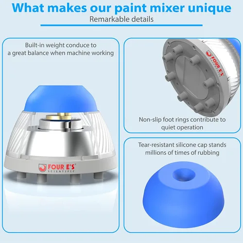 Miniatura 3 de FOUR E'S SCIENTIFIC Mezclador de pintura Vortex de 5000 RPM, modo táctil de mezcla rápida para pintura en miniatura, adhesivo de extensiones de Azul