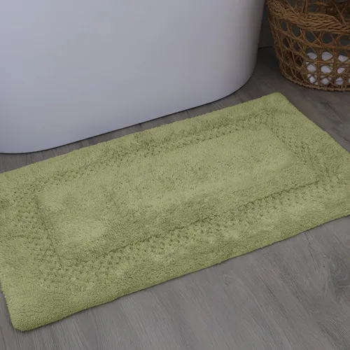 Miniatura 98 de Home Weavers Classy - Juego de alfombras de baño 100 % algodón, decoración de baño, lavable, extrasuave y absorbente, tapete de cocina, juego de Aqua