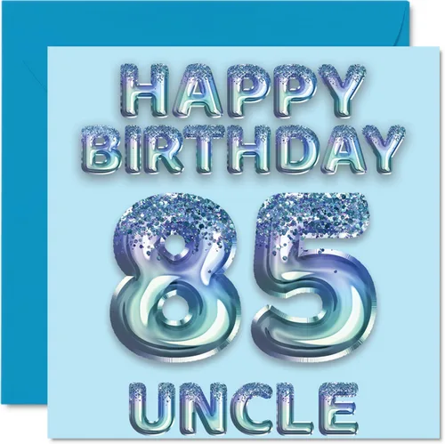 Miniatura 202 de Stuff4 Tarjeta de primer cumpleaños para niños, globo de fiesta con purpurina azul, tarjetas de feliz cumpleaños para niño de 1 año, nieto, hijo, 57