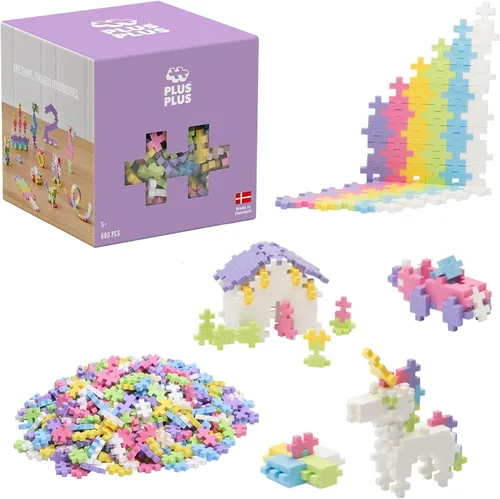 Miniatura 9 de PLUS PLUS - Set de Juego Abierto - 600 Piezas - Mezcla de Colores Básicos, Juego de Construcción STEM, Mini Rompecabezas Encastrables para Niños