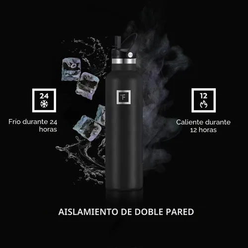Miniatura 3 de IRON °FLASK Frasco de hidratación para acampar y senderismo con popote, botella de agua deportiva de acero inoxidable aislada sin BPA, 24 onzas