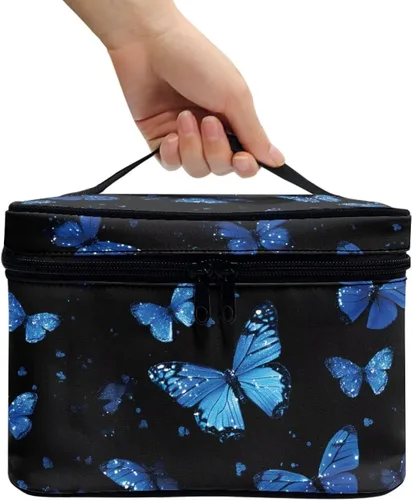 Miniatura 3 de doginthehole Bolsa de maquillaje, bolsa de cosméticos de viaje, bolsa de aseo portátil grande, organizador de accesorios para mujeres y niñas