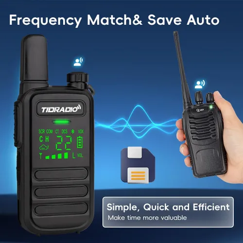 Miniatura 5 de TIDRADIO TD-M11 Walkie Talkies impermeable IP67, programación Bluetooth de aplicación/web, radios bidireccionales FRS de largo alcance, copia freq