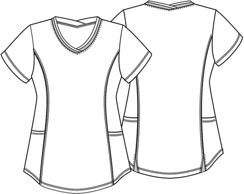 Miniatura 4 de Tooniforms Regalos de enfermera Mujer Scrubs Top Shaped V-Cuello Print TF769