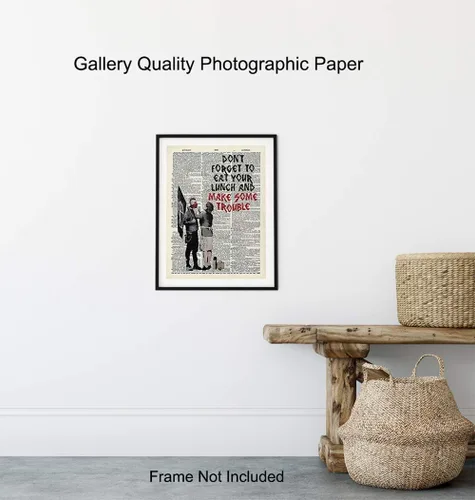 Miniatura 8 de Banksy Make Some Trouble - Impresión artística de pared en la foto de la página de diccionario, es un gran regalo para decoración del hogar, sala