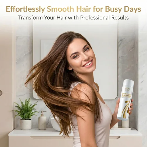 Miniatura 7 de Vitamins - Champú de queratina para tratamiento capilar con biotina, proteína de colágeno y aceite de ricino para cabello rizado, ondulado y lacio