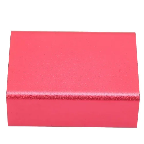 Miniatura 8 de Caja de circuito, caja de refrigeración de aluminio para instrumentos de bricolaje, caja de recinto de proyectos electrónicos, color rojo esmerilado