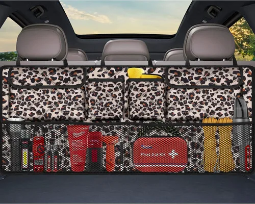 Miniatura 10 de Organizador de maletero Femuar, organizador de cajuela de gran capacidad (106,7*45,7 cm), bolsa de almacenamiento plegable para el coche con 8
