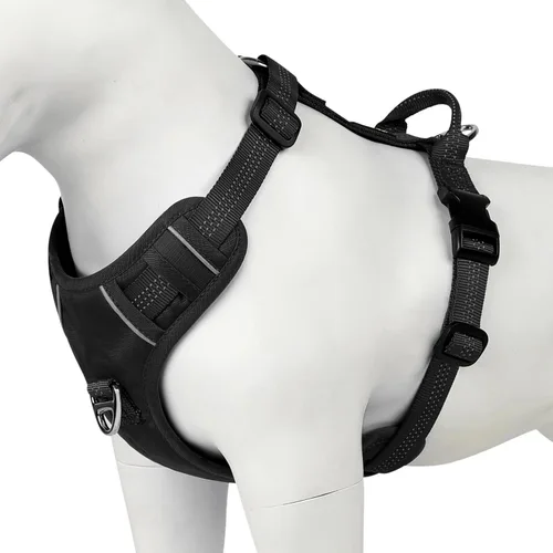 Plutus Pet Arnés sin tirones para perro, arnés reflectante ajustable con asa, a prueba de escapes, acolchado suave para perros pequeños, medianos y