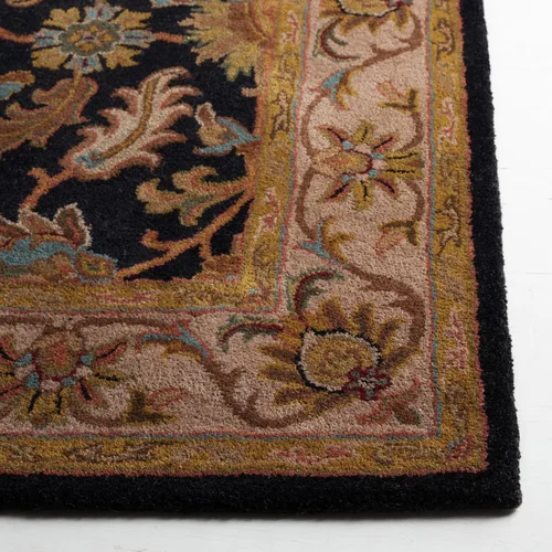 Miniatura 2 de Safavieh colección Heritage HG628A - tapete oriental tradicional hecho a mano de lana verde oscura y dorada, Lana, negro / beige (Black/ Beige)