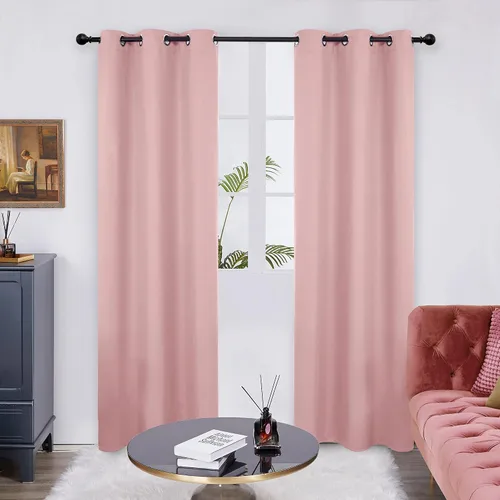 Miniatura 10 de Deconovo Cortina opaca, para oscurecer la habitación Gris claro