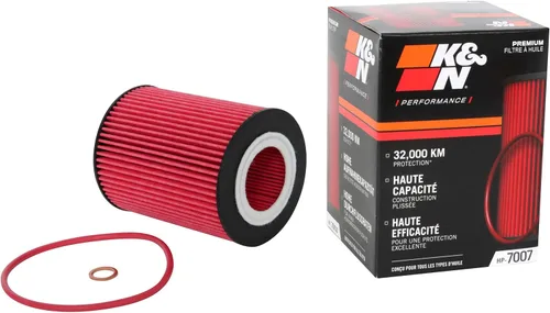 K&N Filtro de aceite premium: protección del motor de 20,000 millas, alta capacidad/alta eficiencia: compatible con BMW/LAND ROVER/FORD/VOLVO