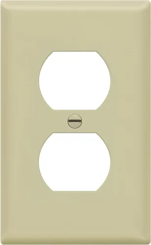 Miniatura 14 de ENERLITES Placa de pared de salida de receptáculo dúplex de tamaño mediano, placas de cubiertas de toma de corriente, tamaño medio de 1 banda, 4.88