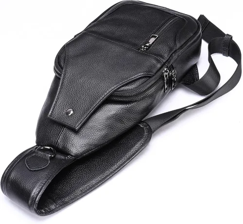 Miniatura 194 de LUKZIJAES Bolso bandolera de cuero genuino para hombre