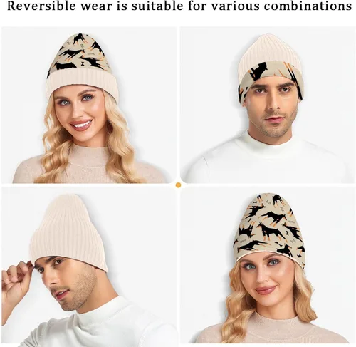 Miniatura 4 de Naanle Gorro de invierno para mujer, elástico, cálido, para invierno, Skully