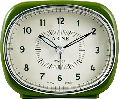 Miniatura 8 de Reloj despertador silencioso cuadrado redondo – Diseño híbrido único, sin tictac, funciona con pilas, perfecto para decoración de dormitorio