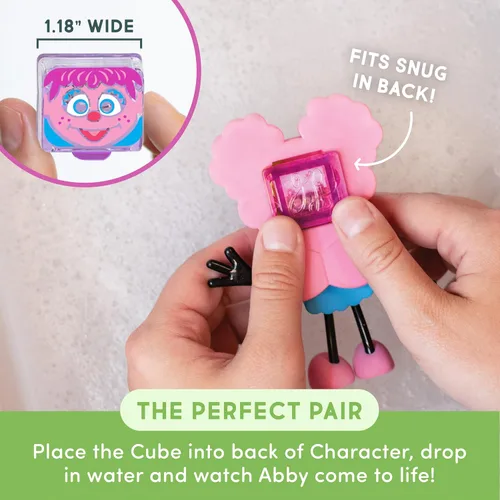 Miniatura 4 de Glo Pals Juguete sensorial de baño activado con luz y cubos para el baño y juego sensorial, personaje Abby Cadabby y 6 cubos, brilla en rosa