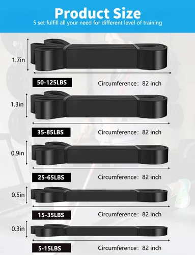 Miniatura 2 de Resistance Bands, Pull Up Bands, Exercise Workout Bands for Working Out, Pull Up Assistance Bands Set for Men & Women, Body Stretching, Physical