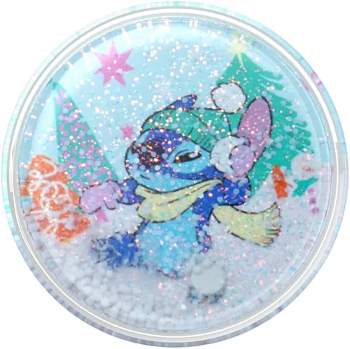 Miniatura 5 de PopSockets - Agarre para teléfono con soporte expandible, agarre adhesivo, Lilo & Stitch - Stitch Globo de Nieve Tidepool Sitch globo de nieve