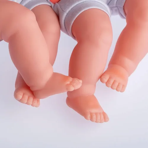 Miniatura 7 de JC Toys Muñeca de Bebé Realista de Cuerpo Suave de 15" con Ojos que Abren/Cierran Berenguer Boutique Tema de Mameluco con Capucha de Elefante
