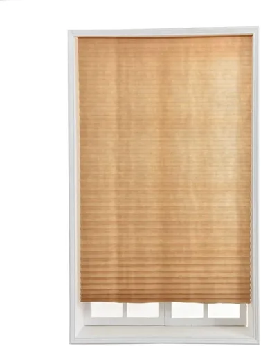 Miniatura 12 de Paquete de 2 persianas temporales para ventana, persianas plisadas autoadhesivas sin cordón sin taladro, persianas de tela para oscurecer la Blanco