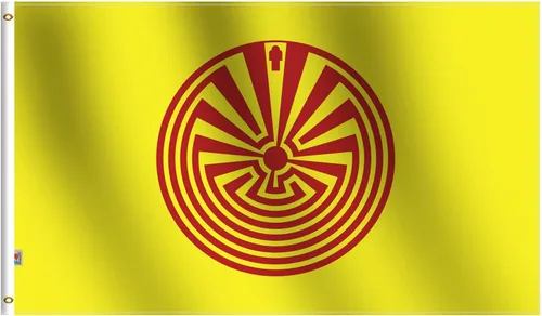 Miniatura 7 de Bandera de pueblo nativo americano Triba Abenaki de 3 x 5 pies, grande, tela de seda suave 100D para interiores y exteriores, 36 x 60 pulgadas